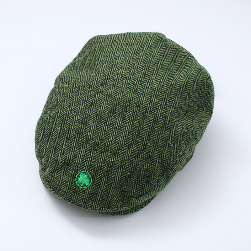 Tweed Hat Everyman Green Herringbone